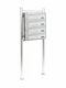 Wiltoc Apartment Building Mailbox Inox in Silver Color 38.5cm