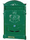 Maurer Outdoor Mailbox Metallic in Green Color 26x9x9cm