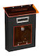 Viometal Outdoor Mailbox Metallic in Black Color 19.5x5.6x27.5cm