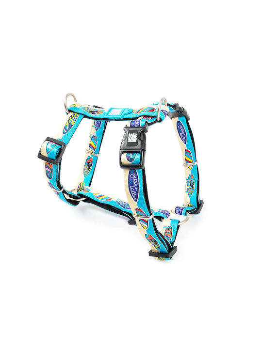 Max & Molly Dog Harness Aloha Turquoise Large 25mm x 70-98cm MM01308
