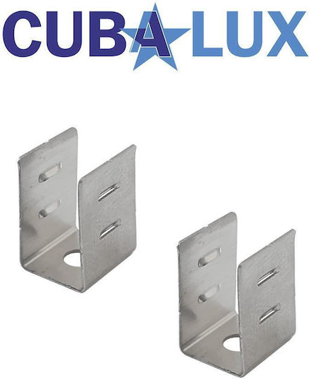 Cubalux Mounting Bracket for Lighting Fixtures made of Aluminum Silver 13-2107