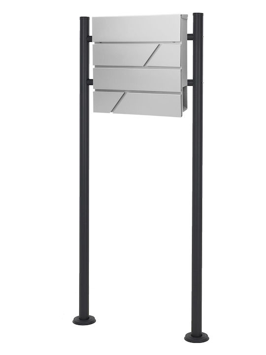 ML-Design Außenbereich Briefkasten Inox in Gray Farbe 37x11x37cm