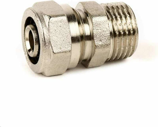 Brass Form Ρακόρ Σύνδεσης Σωλήνα Πολυστρωματική Σωλήνα 1" Αρσενικό 26mm 003-006-104