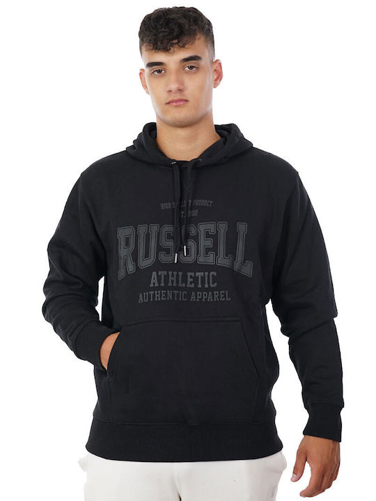 Russell Athletic Φούτερ με Κουκούλα Μαύρο