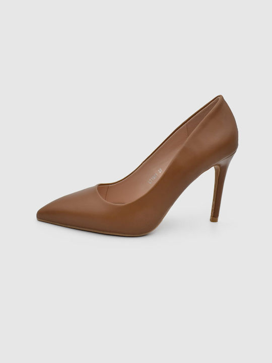 Joya Pointed Toe Brown Heels