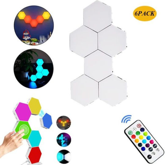 Decorative Lamp Hexagon White 6pcs