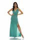RichgirlBoudoir Maxi Dress for Wedding / Baptism Draped Turquoise
