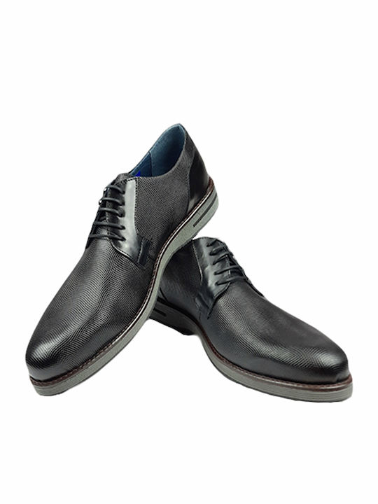 Raymont Leder Herren Freizeitschuhe Schwarz 811