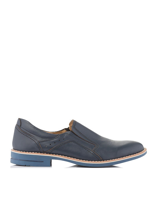 Men's Leather Casual Shoes Blue