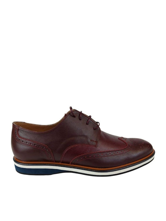 Leder Herren Freizeitschuhe Burgundisch