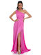 RichgirlBoudoir Summer Maxi Dress Satin with Slit Pink