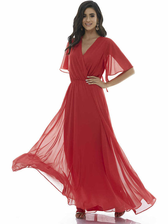 RichgirlBoudoir Maxi Φόρεμα για Γάμο / Βάπτιση Κόκκινο