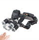 Rechargeable Headlamp LED with Maximum Brightness 5000lm Black