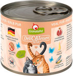 Granata Pet Foods Delicatessen Pate Nasses Katzenfutter für Katze in Dose mit Kalb 200gr