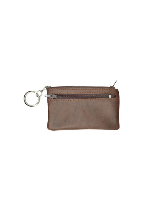 Handmade Keychain Wallet Leather Brown