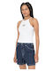 Chain Lake Women's Summer Blouse Cotton Sleeveless White