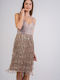Sommer Mini Abendkleid Gold