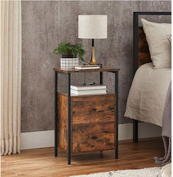 Ξύλινο με Μεταλλικά Πόδια Καφέ 38x28x60cm LET521B01