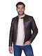 Markup Men's Leather Jacket Brown