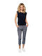 Women's Fabric Trousers Navy Blue