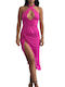 Chica Summer Midi Evening Dress Fuchsia