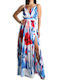 Chica Summer Maxi Evening Dress White