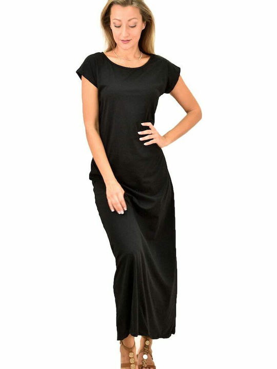 First Woman Summer Maxi Dress Black