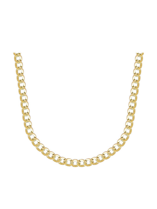 Kiriakos Gofas Мъжка Златна Верига Врат 14K Тънка Дебелина 3.3mm