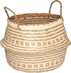 Decorative Basket Wicker with Handles 35x35x40cm 157044A Atmosphera