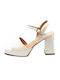 Plato Platform Women's Sandals White with High Heel