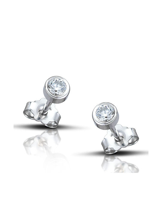 Hillas Ohrringe aus White Gold mit Steinen