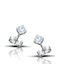 Hillas Cercei din White Gold cu Pietre