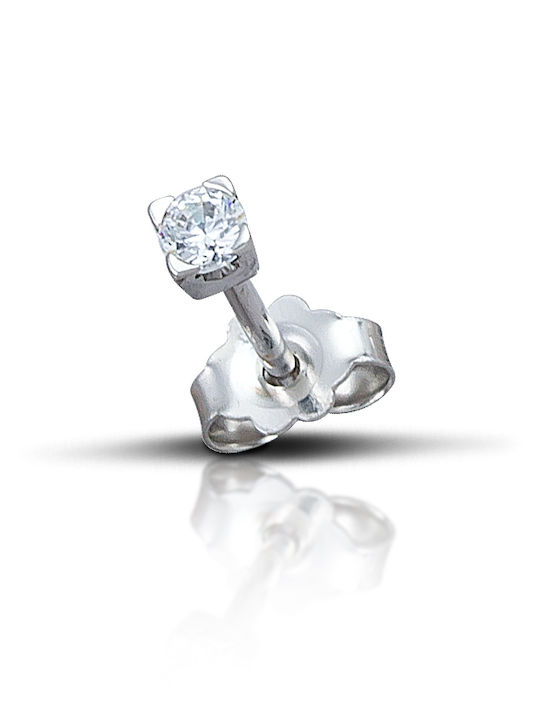 Hillas Single Earring made of White Gold with Diamond