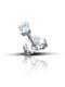 Hillas Single Earring made of White Gold with Diamond