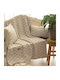 Aslanis Home Pinovo Sofa Throw 2 Seater Chenille 180x250cm Beige / Sand