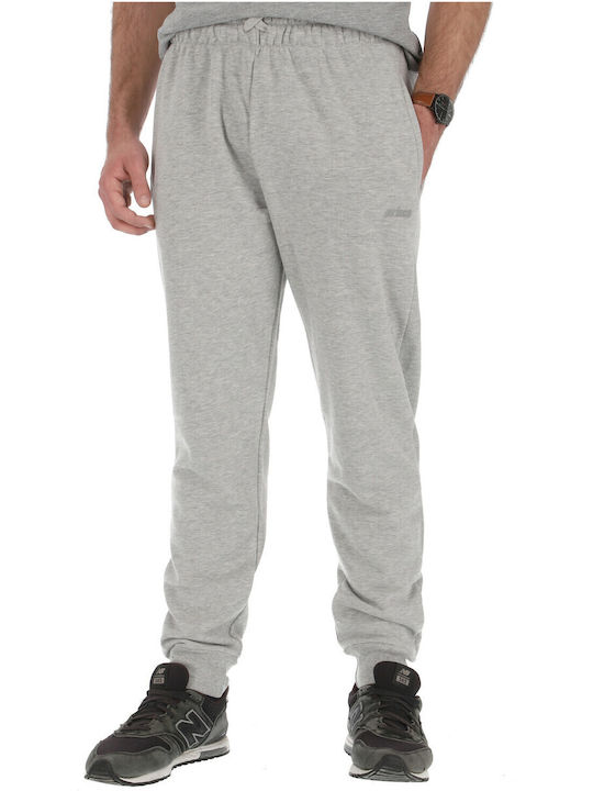 Prince Men's Fleece Sweatpants with Rubber Gray