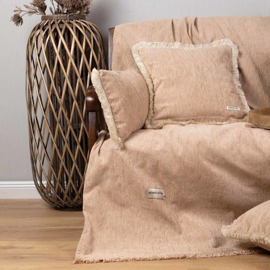 Aslanis Home Four Seasons Sofa Throws Chenille 180x250cm Beige