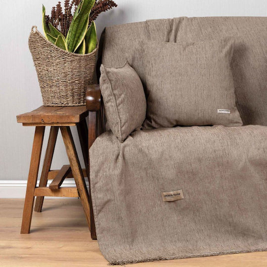 Aslanis Home Four Seasons Zweisitzer-Sofa Überwurf Chenille 180x250cm Spagghi