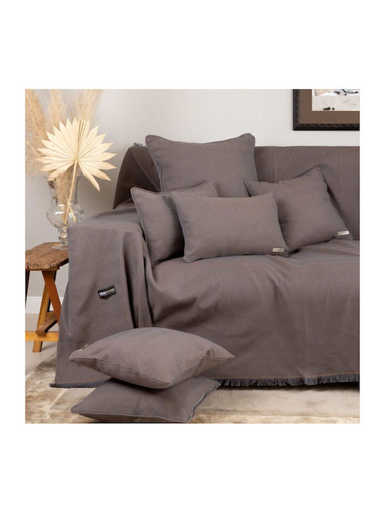 Aslanis Home Ριχτάρι Τετραθέσιου Καναπέ Atheras 180x350εκ. Μπρονζέ