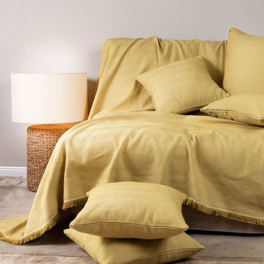 Aslanis Home Atheras Ριχτάρι Διθέσιου Καναπέ Ζακάρ 180x250εκ. Λαδί 680176