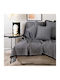 Aslanis Home Three-Seater Sofa Throw Atheras 180x300cm Black / Silver