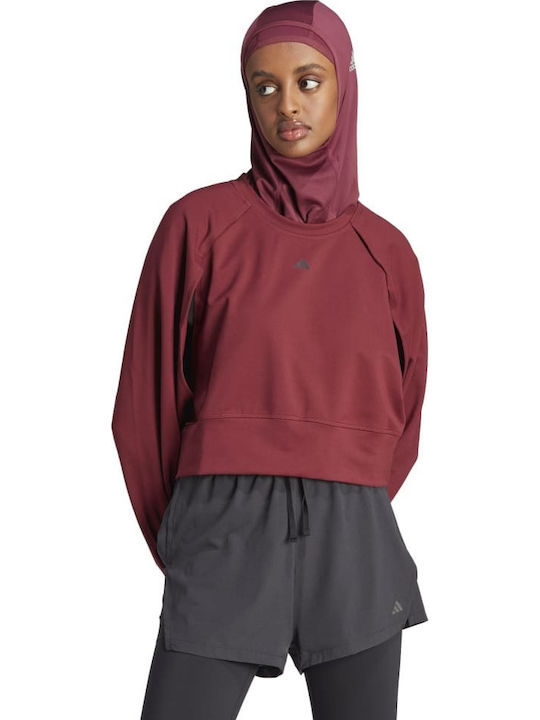 adidas Power Cover Up Φούτερ Μπορντό