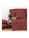 Aslanis Home Olympos Zweisitzer-Sofa Überwurf Chenille 180x250cm Bordeaux / Grau