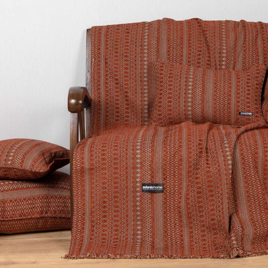 Aslanis Home Olympos Sesselüberwurf Chenille 180x180cm Eaki / Beige