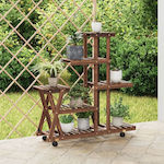 vidaXL 362881 Wooden Plant Tower Wheeled