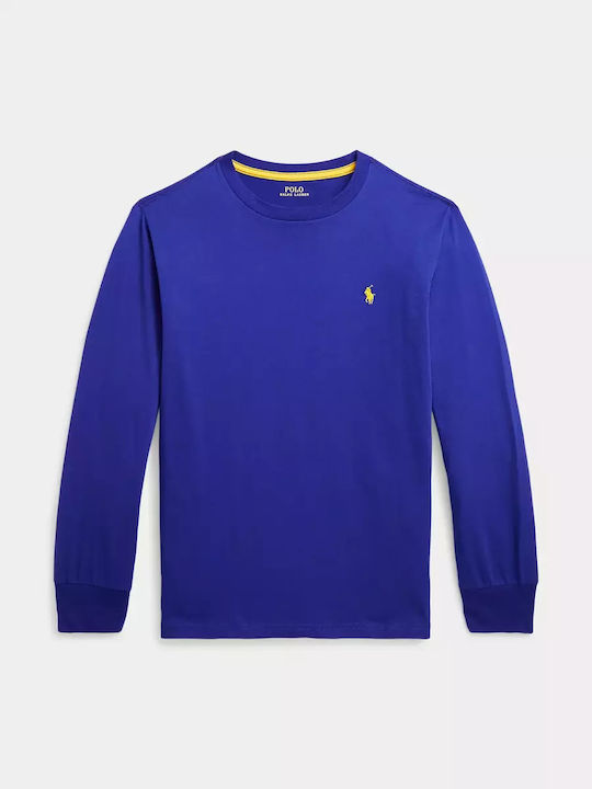 Ralph Lauren Kinderhemd Langarm Blau