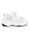 Mohicans Black Line Flatforms Women's Sandals White