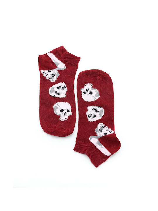 Jokers Patterned Socks Burgundy