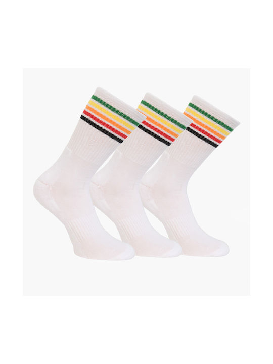 Kal-tsa Women's Patterned Socks White 3Pack