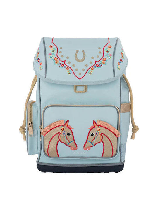 Jeune Premier Schulranzen Rucksack Grundschule Hellblau 18Liter